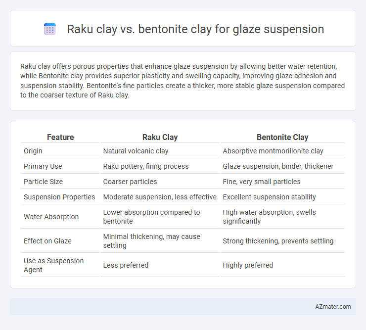 Raku clay vs. bentonite clay for glaze suspension - What is The Difference?