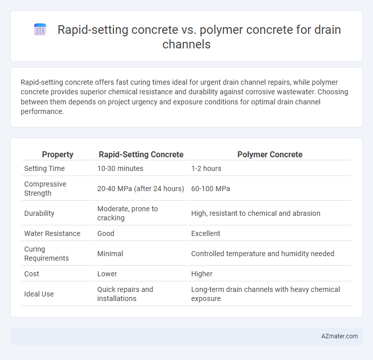 Rapid-setting concrete vs. polymer concrete for drain channels - What is The Difference?