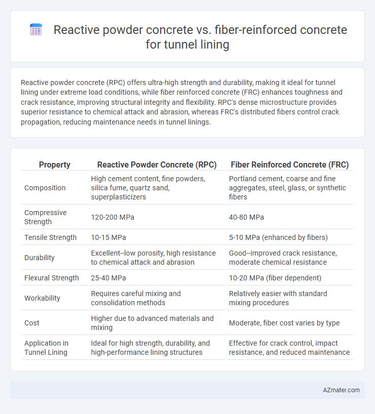 Reactive powder concrete vs. fiber-reinforced concrete for tunnel lining - What is The Difference?
