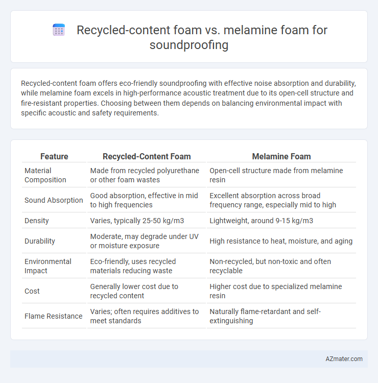 Recycled-content foam vs. melamine foam for soundproofing - What is The Difference?
