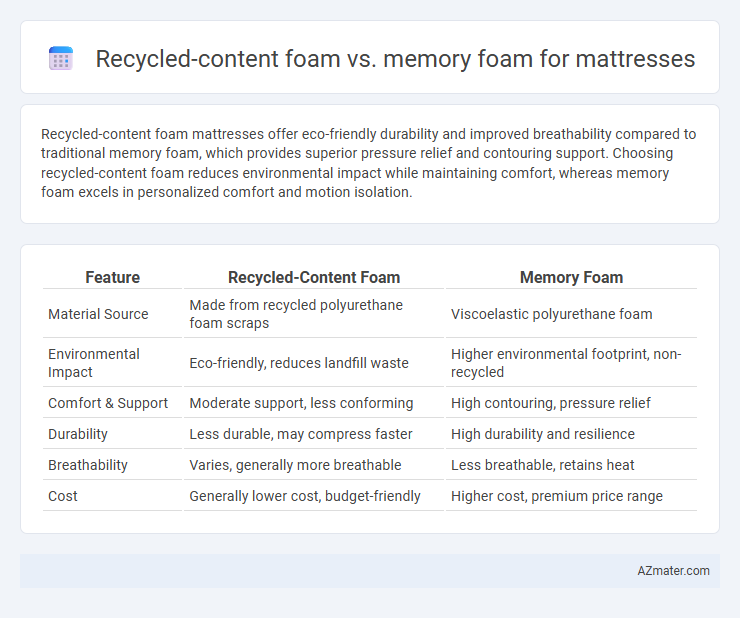 Recycled-content foam vs. memory foam for mattresses - What is The Difference?