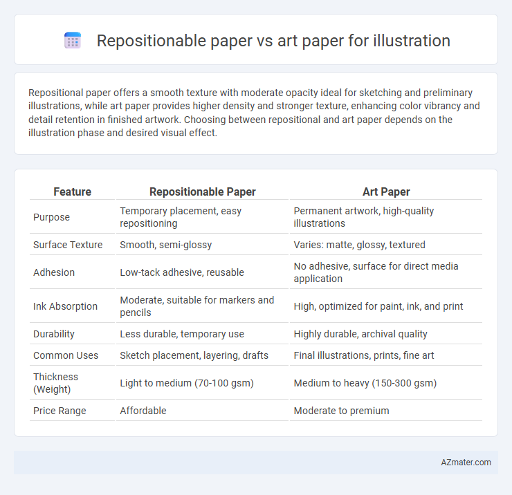 Repositionable paper vs art paper for illustration - What is The Difference?