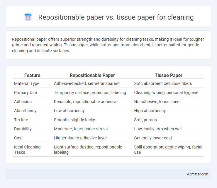 Repositionable paper vs. tissue paper for cleaning - What is The Difference?