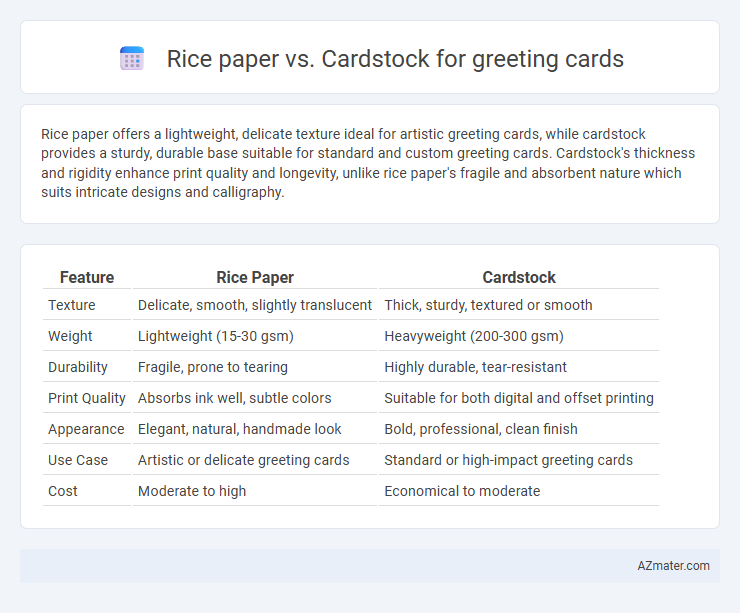 Rice paper vs. Cardstock for greeting cards - What is The Difference?