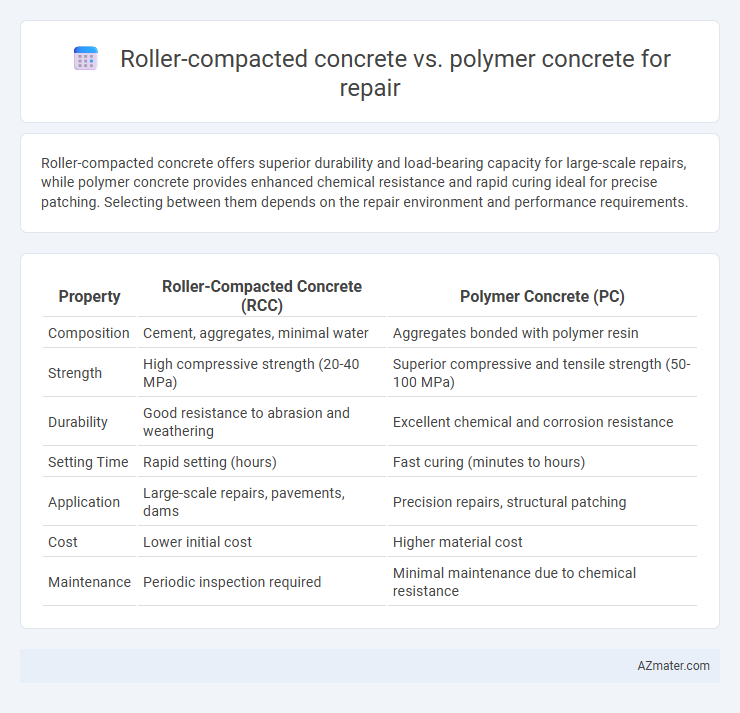 Roller-compacted concrete vs. polymer concrete for repair - What is The Difference?