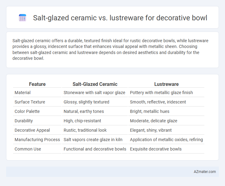 Salt-glazed ceramic vs. lustreware for decorative bowl - What is The Difference?