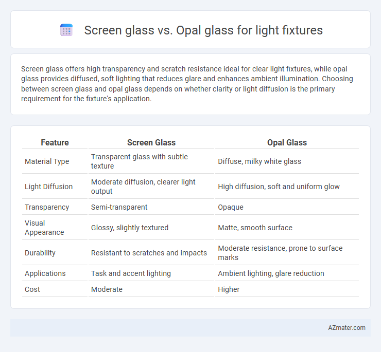 Screen glass vs. Opal glass for light fixtures - What is The Difference?