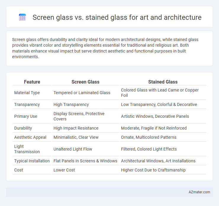 Screen glass vs. stained glass for art and architecture - What is The Difference?