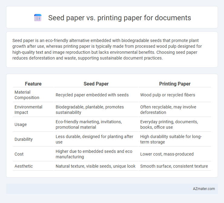 Seed paper vs. printing paper for documents - What is The Difference?