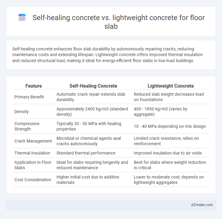 Self-healing concrete vs. lightweight concrete for floor slab - What is The Difference?