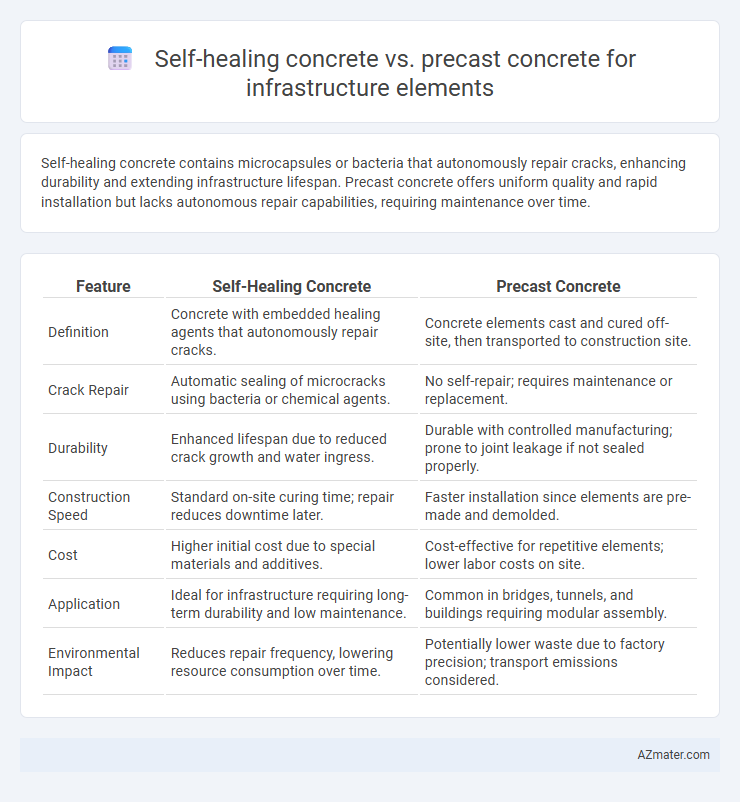 Self-healing concrete vs. precast concrete for infrastructure elements - What is The Difference?