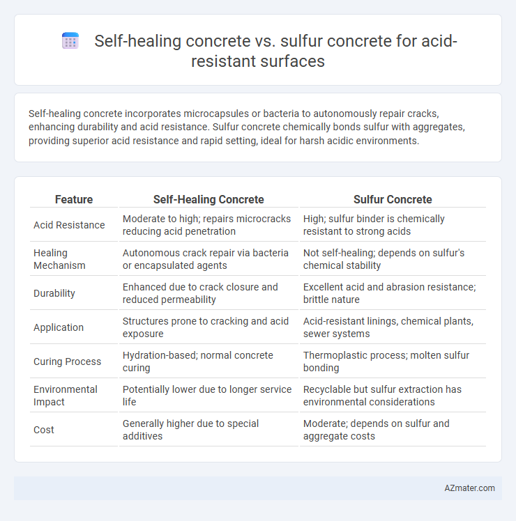 Self-healing concrete vs. sulfur concrete for acid-resistant surfaces - What is The Difference?