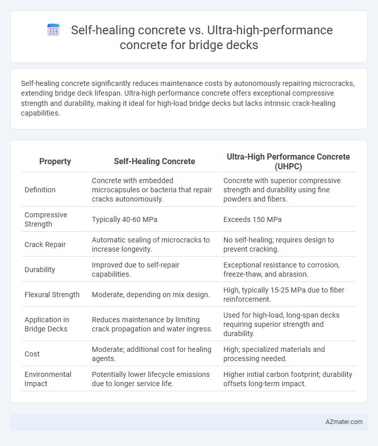 Self-healing concrete vs. Ultra-high-performance concrete for bridge decks - What is The Difference?