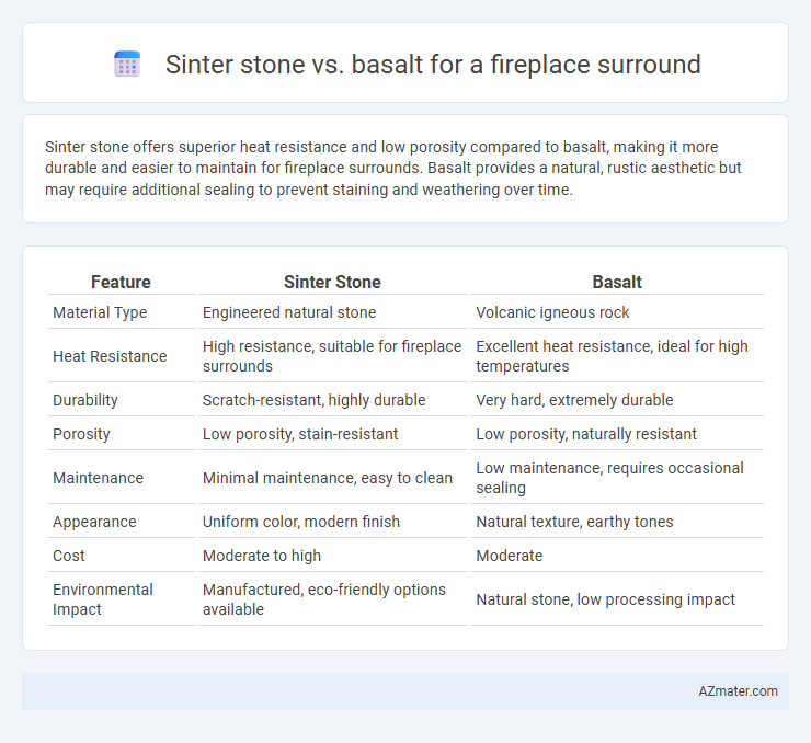 Sinter stone vs. basalt for a fireplace surround - What is The Difference?
