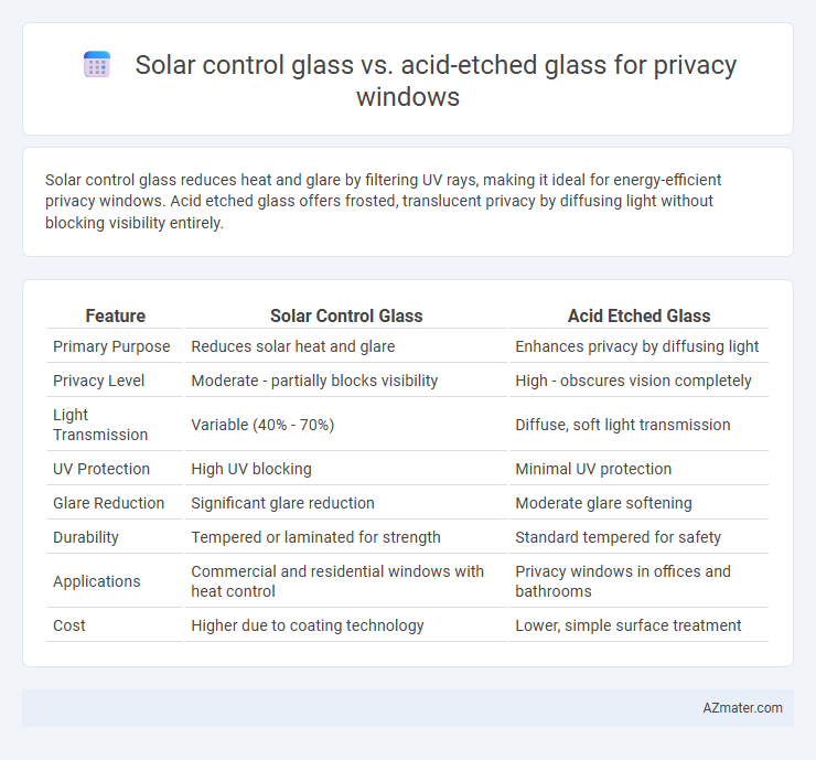 Solar control glass vs. acid-etched glass for privacy windows - What is The Difference?