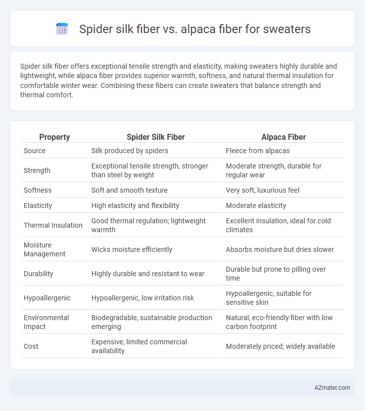 Spider silk fiber vs. alpaca fiber for sweaters - What is The Difference?