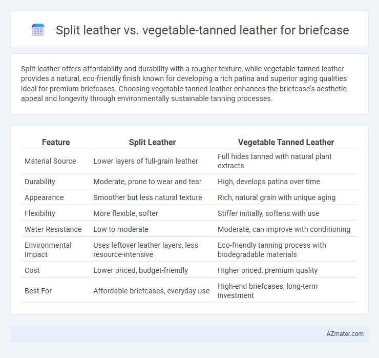 Split leather vs. vegetable-tanned leather for briefcase - What is The Difference?