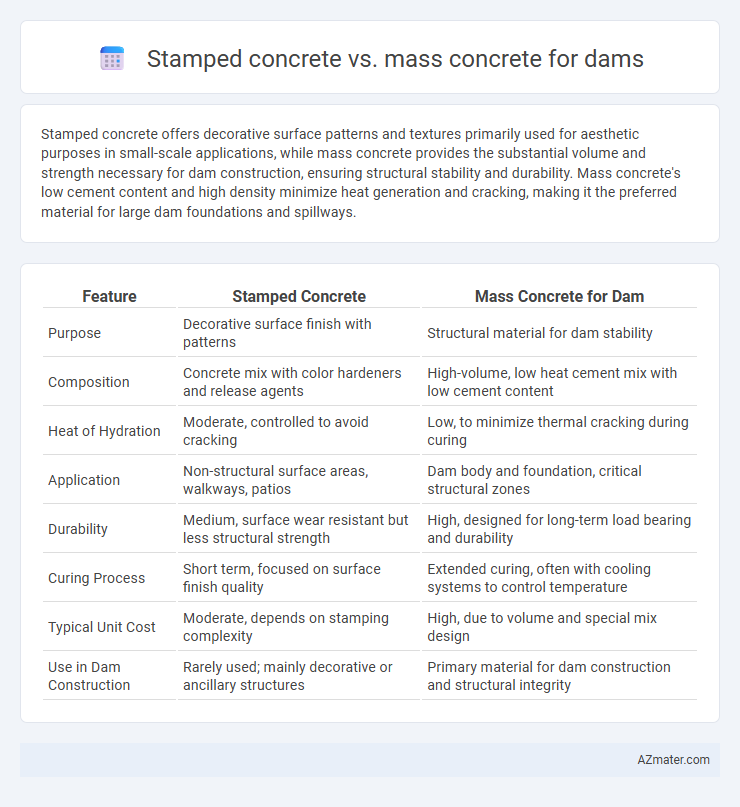 Stamped concrete vs. mass concrete for dams - What is The Difference?
