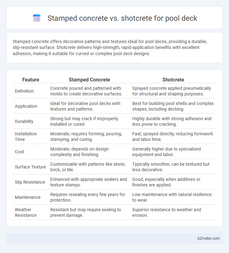 Stamped concrete vs. shotcrete for pool deck - What is The Difference?