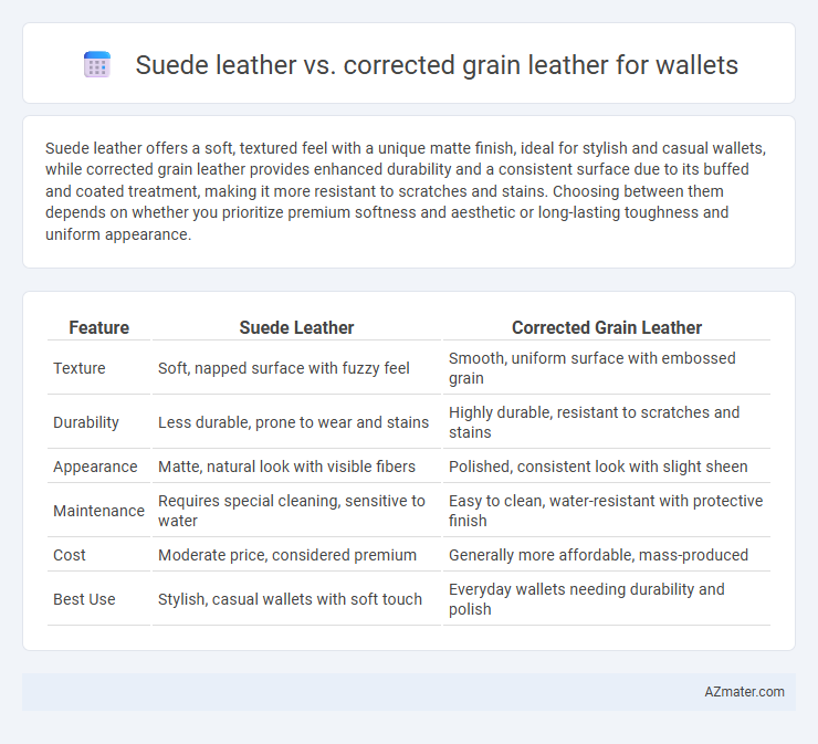 Suede leather vs. corrected grain leather for wallets - What is The Difference?