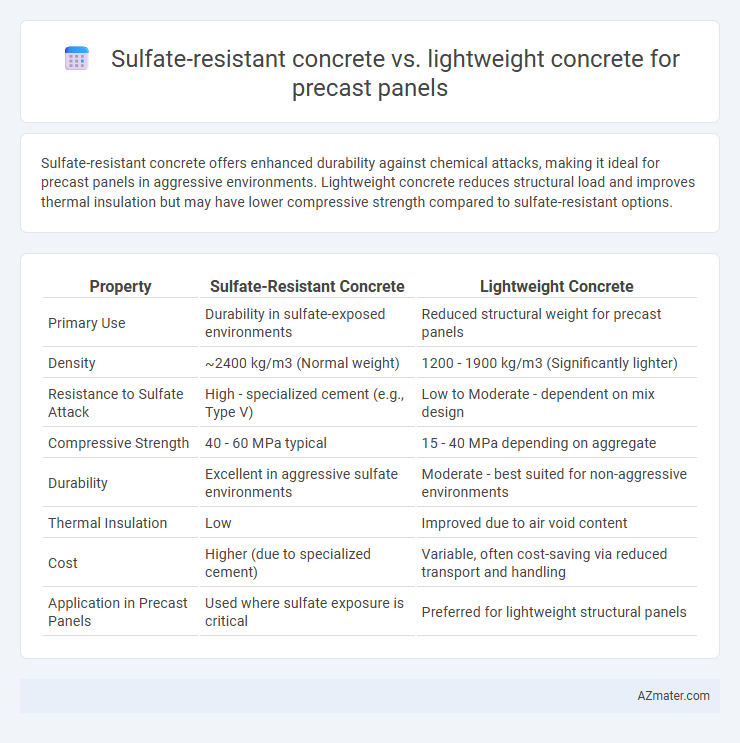 Sulfate-resistant concrete vs. lightweight concrete for precast panels - What is The Difference?