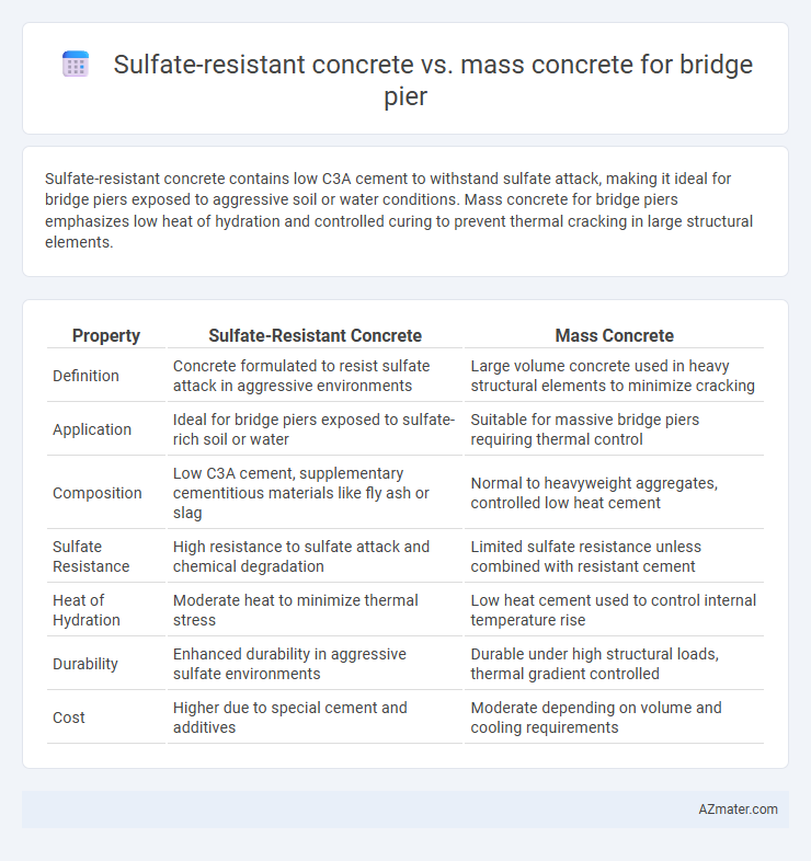 Sulfate-resistant concrete vs. mass concrete for bridge pier - What is The Difference?