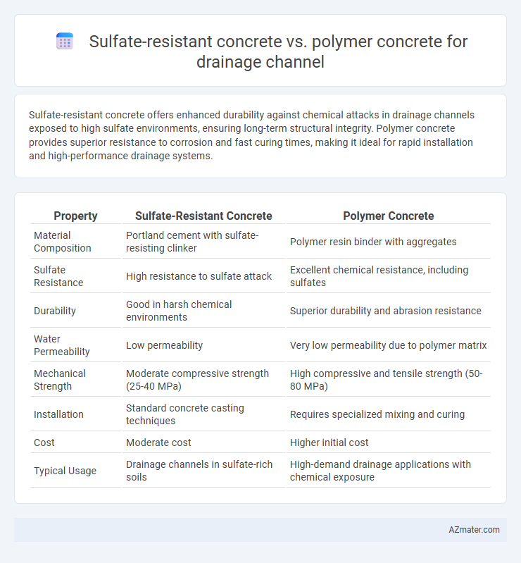 Sulfate-resistant concrete vs. polymer concrete for drainage channel - What is The Difference?