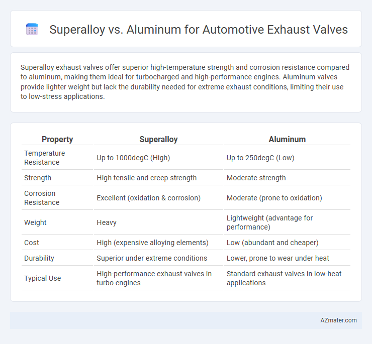Superalloy vs. Aluminum for Automotive Exhaust Valves - What is The Difference?