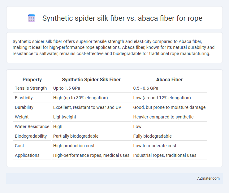 Synthetic spider silk fiber vs. abaca fiber for rope - What is The Difference?