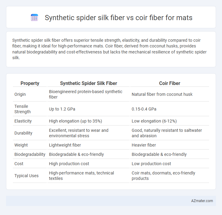 Synthetic spider silk fiber vs coir fiber for mats - What is The Difference?