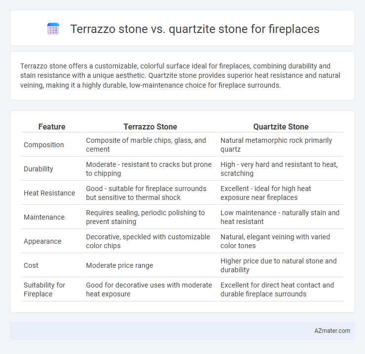 Terrazzo stone vs. quartzite stone for fireplaces - What is The Difference?
