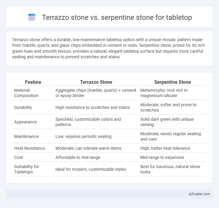 Terrazzo stone vs. serpentine stone for tabletop - What is The Difference?