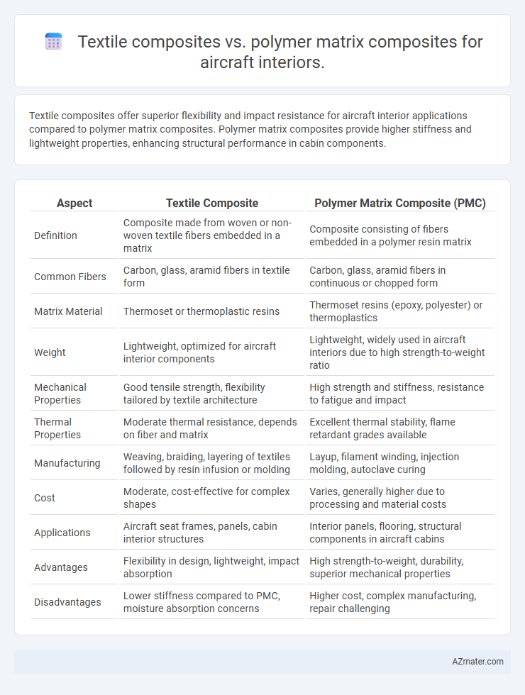 Textile composites vs. polymer matrix composites for aircraft interiors. - What is The Difference?