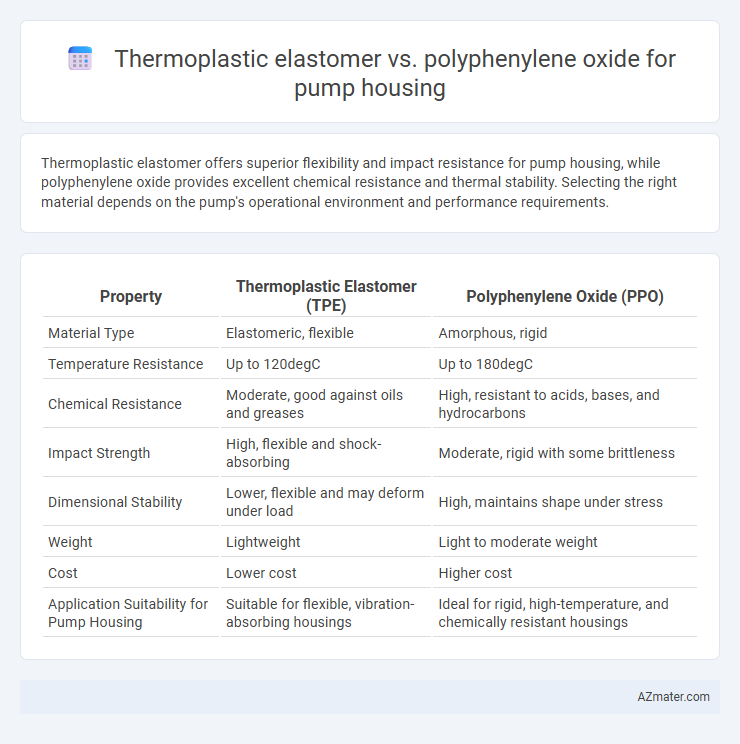 Thermoplastic elastomer vs. polyphenylene oxide for pump housing - What is The Difference?