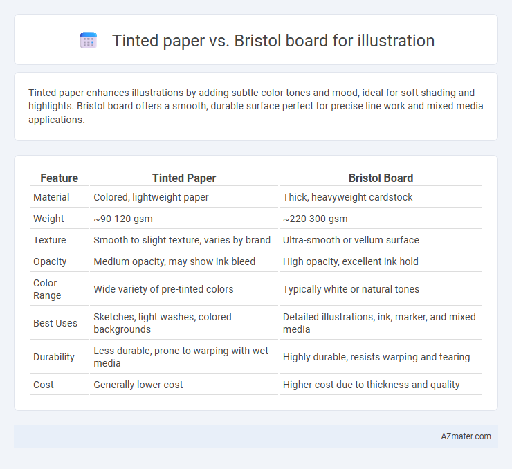 Tinted paper vs. Bristol board for illustration - What is The Difference?