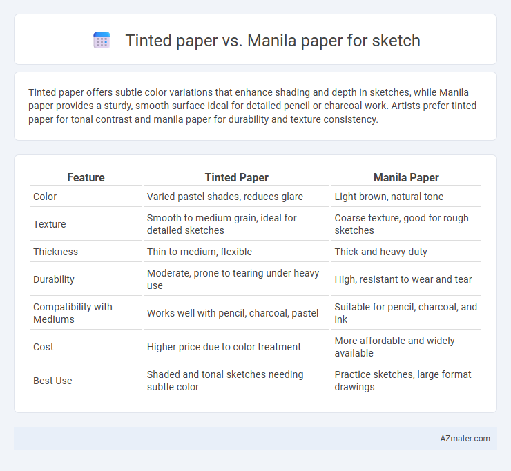 Tinted paper vs. Manila paper for sketch - What is The Difference?