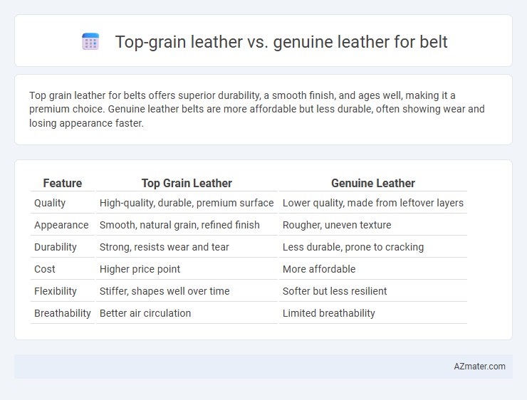 Top-grain leather vs. genuine leather for belt - What is The Difference?