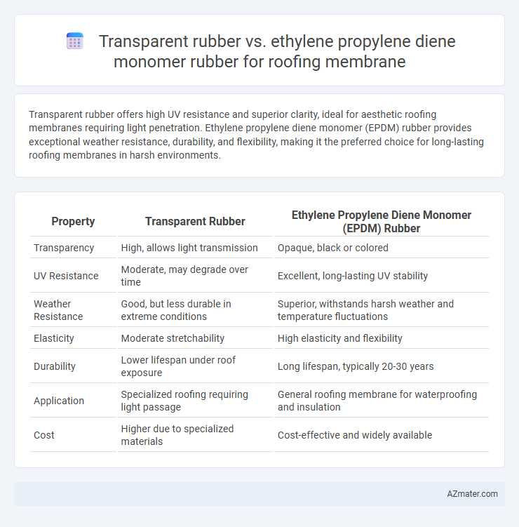 Transparent rubber vs. ethylene propylene diene monomer rubber for roofing membrane - What is The Difference?
