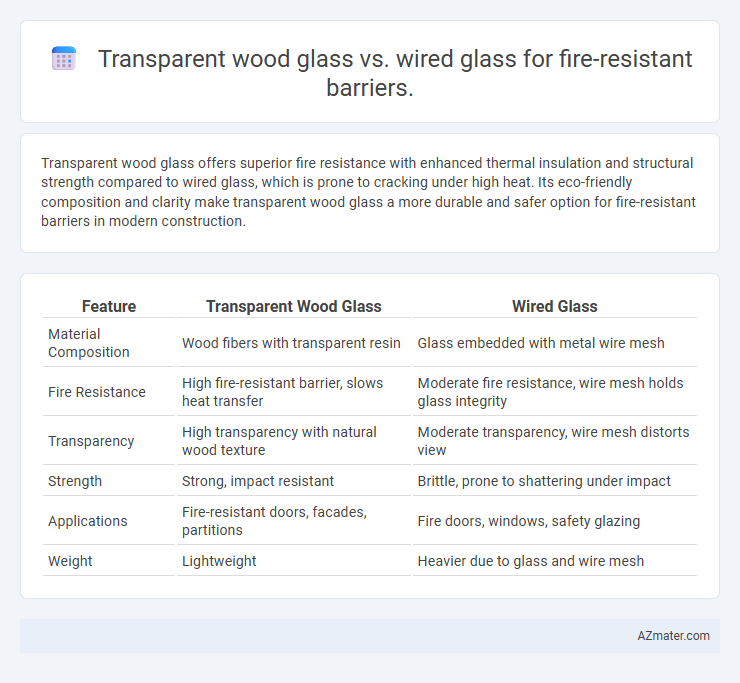 Transparent wood glass vs. wired glass for fire-resistant barriers. - What is The Difference?