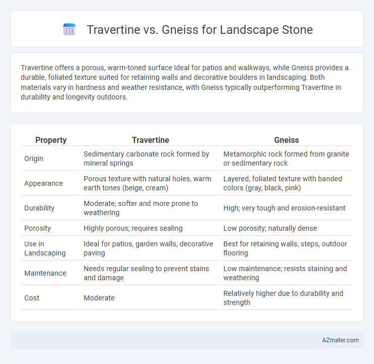 Travertine vs. Gneiss for Landscape Stone - What is The Difference?