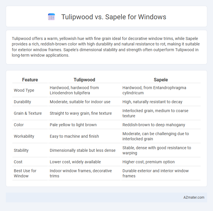 Tulipwood vs. Sapele for Windows - What is The Difference?