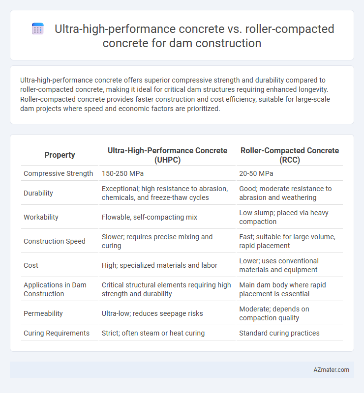 Ultra-high-performance concrete vs. roller-compacted concrete for dam construction - What is The Difference?