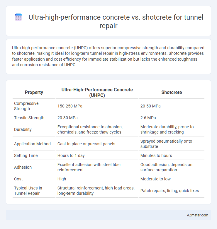Ultra-high-performance concrete vs. shotcrete for tunnel repair - What is The Difference?