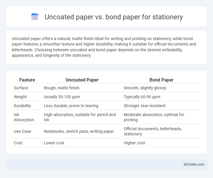 Uncoated paper vs. bond paper for stationery - What is The Difference?