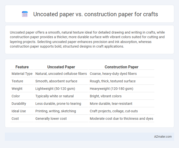 Uncoated paper vs. construction paper for crafts - What is The Difference?