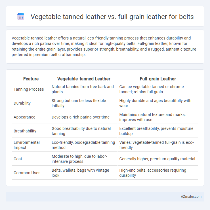 Vegetable-tanned leather vs. full-grain leather for belts - What is The Difference?