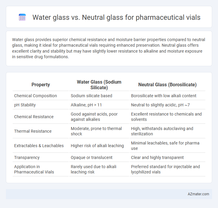 Water glass vs. Neutral glass for pharmaceutical vials - What is The Difference?