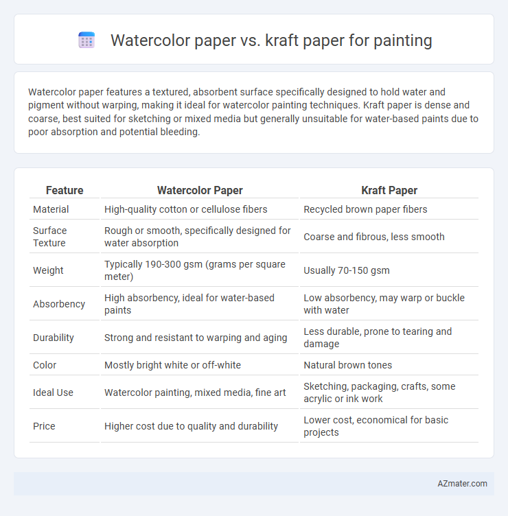 Watercolor paper vs. kraft paper for painting - What is The Difference?