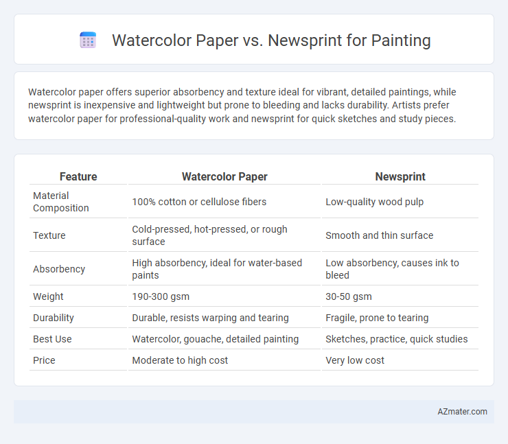 Watercolor Paper vs. Newsprint for Painting - What is The Difference?
