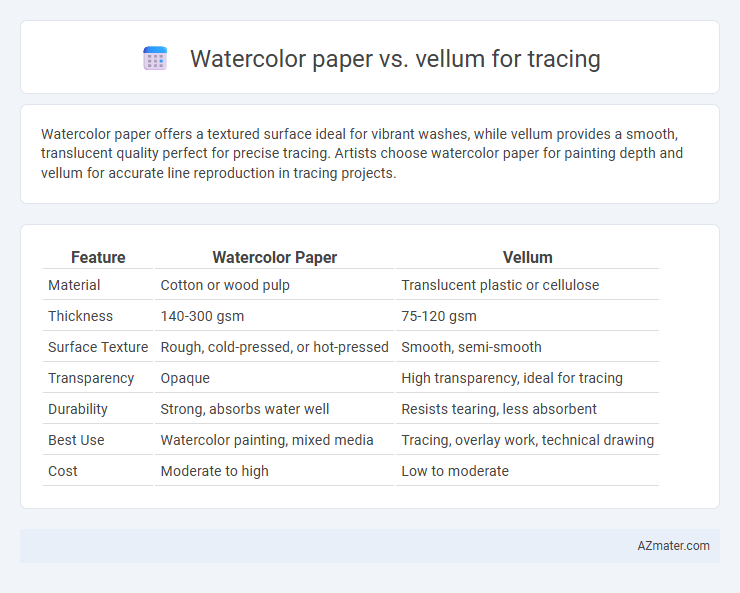 Watercolor paper vs. vellum for tracing - What is The Difference?
